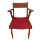 1950s design office chair with compass feet and red Sky seat