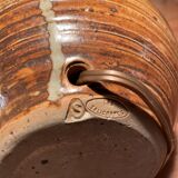 Beautiful ceramic table lamp signed La Salicorne