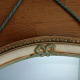 Art Deco period 1920s beveled oval mirror painted wood 58x48 cm