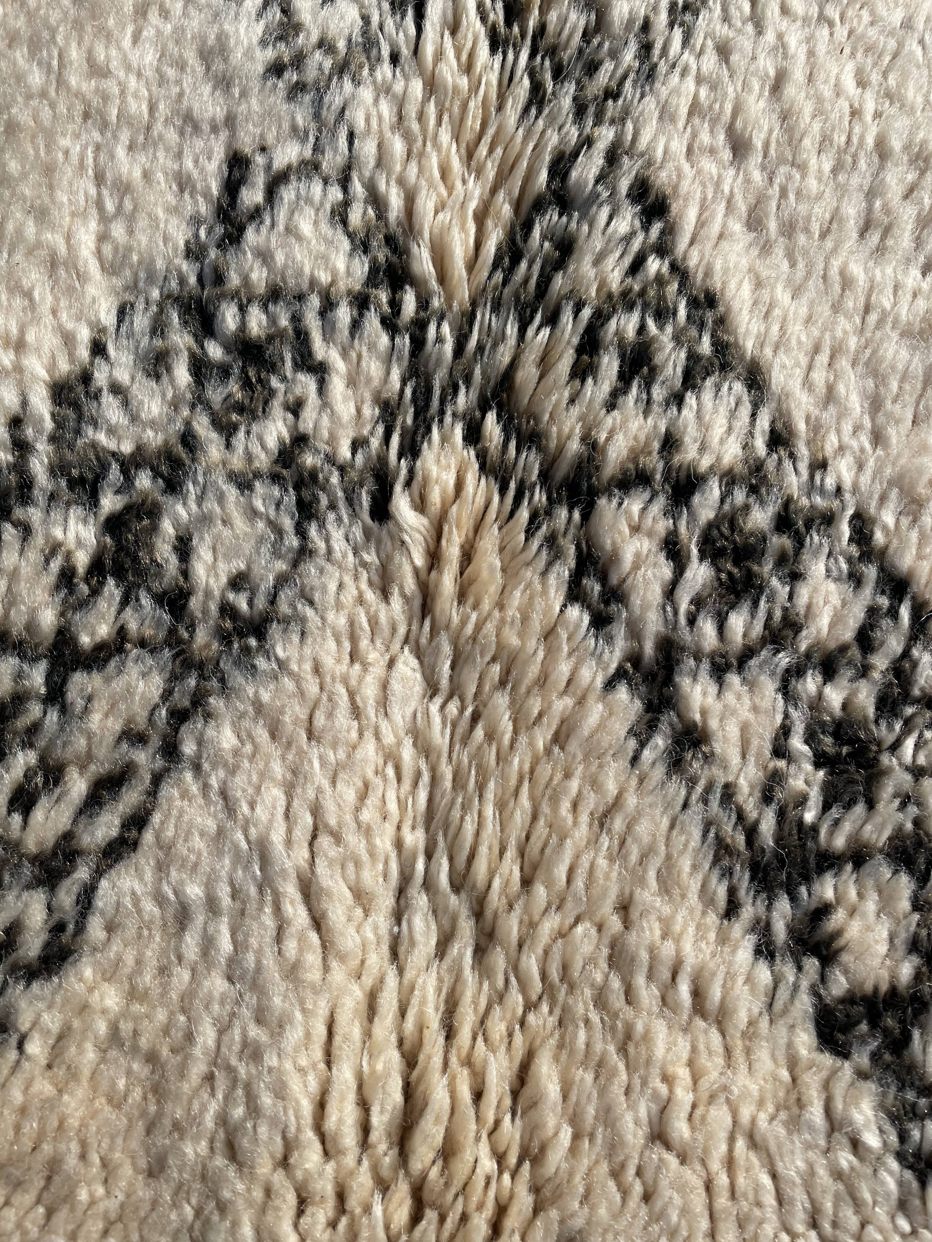 Carpet berbere beni ouarain old years 1958 modern