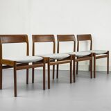 Chaises de Salle à Manger en Teck par Johannes Nørgaard, Danemark, Set de 4, 1960s