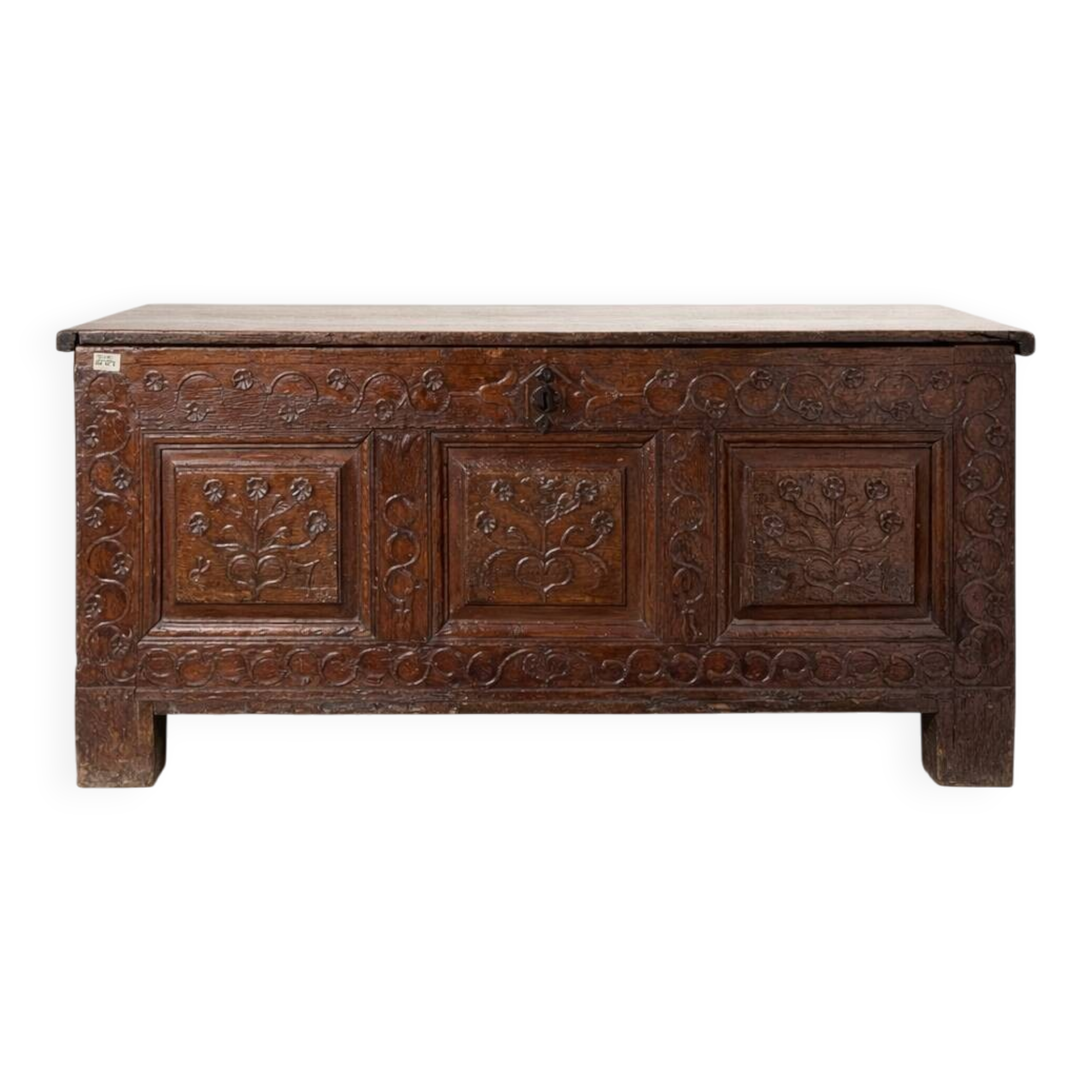 Antique oak wooden chest