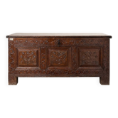 Antique oak wooden chest