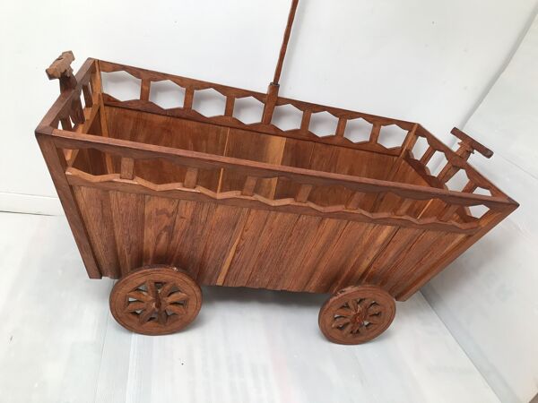 Lit berceau roulette en bois années 40-50