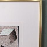 Lithographie suédoise moderne du milieu du siècle signée par Curt Hillfon (1/211) « Formes cinétiques »