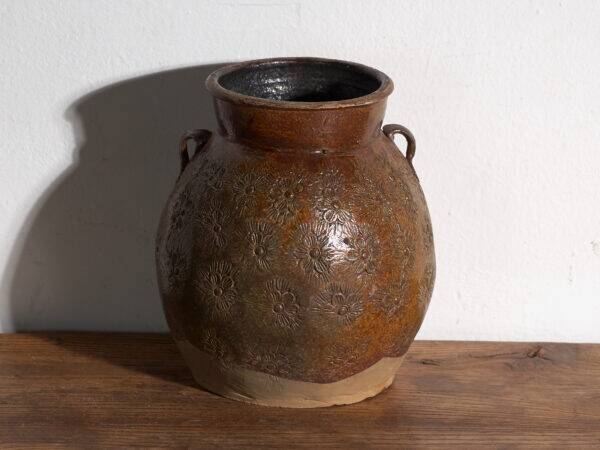 Ancient Chinese glazed stoneware vase – China, circa 1900