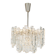 1 of 2 large ice glass chandeliers by Murano, Kalmar, Austria, 1960s