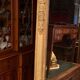 Large mirror fireplace mirror in wood and gilded stucco XIX Restoration