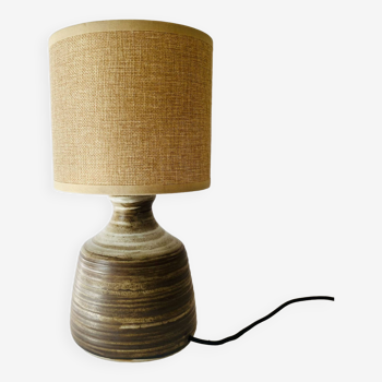 Ceramic lamp, 2m fabric cable, fabric lampshade