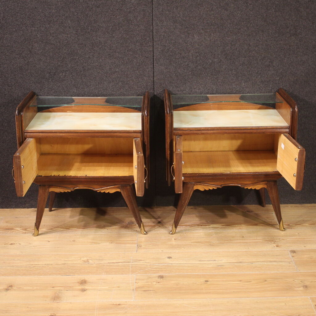 Pair of Italian design bedside tables from the 50s