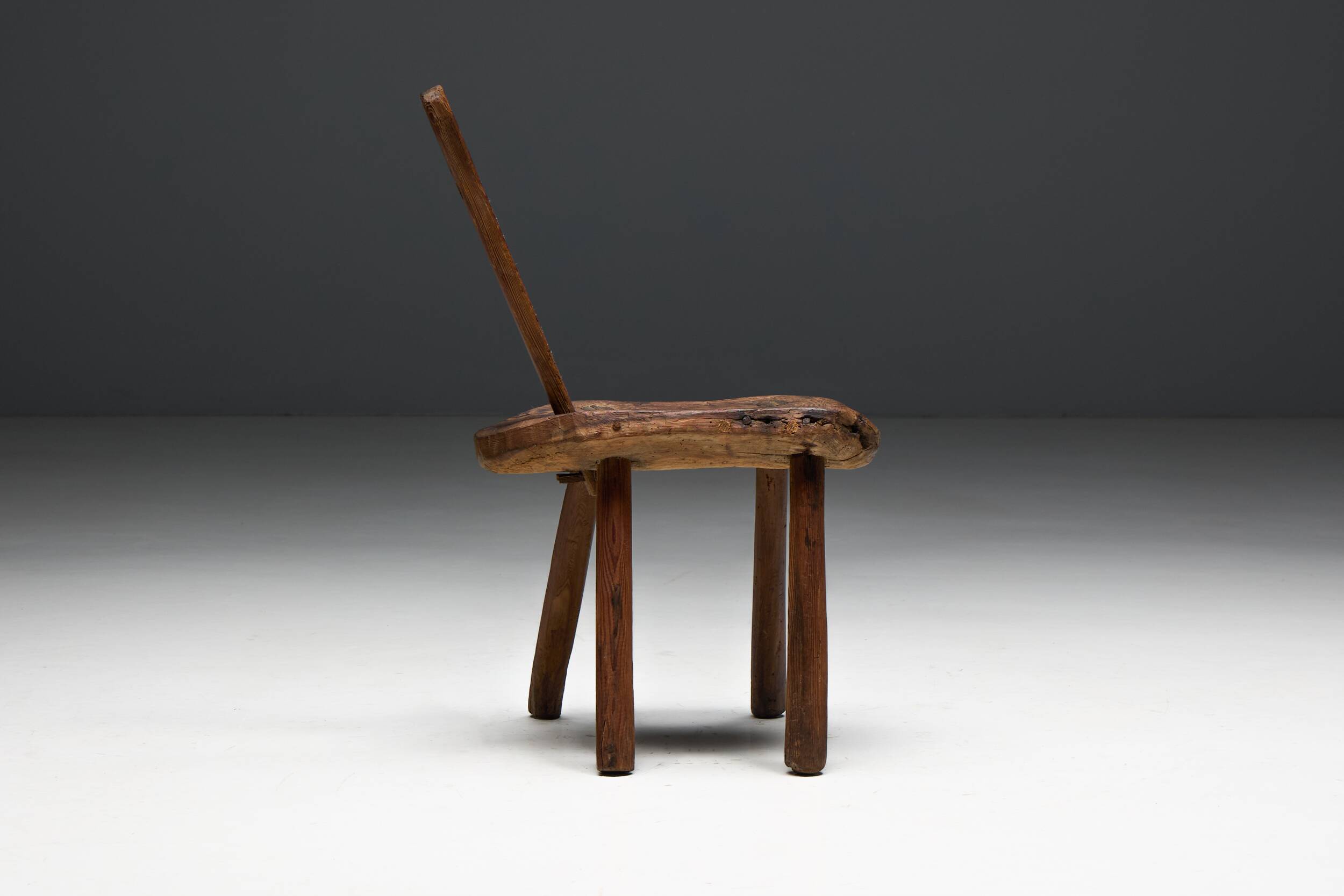 Alpine Folk Art Chair, France, 19th Century