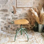 Old adjustable workshop chair, industrial vintage
