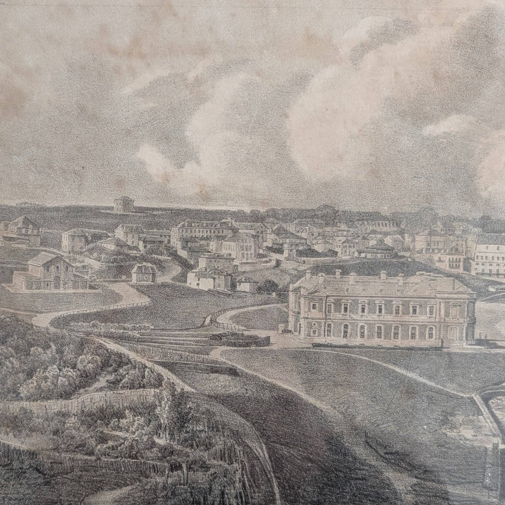 Engraving Biarritz - "General view of Biarritz - Basses-Pyrénées"