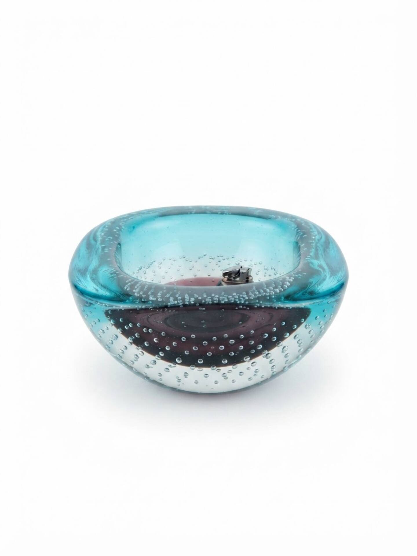 Cendrier vide poche Géode Murano Galliano ferro