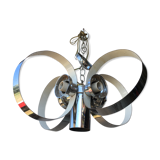 Space Age chrome hanging lamp 1970