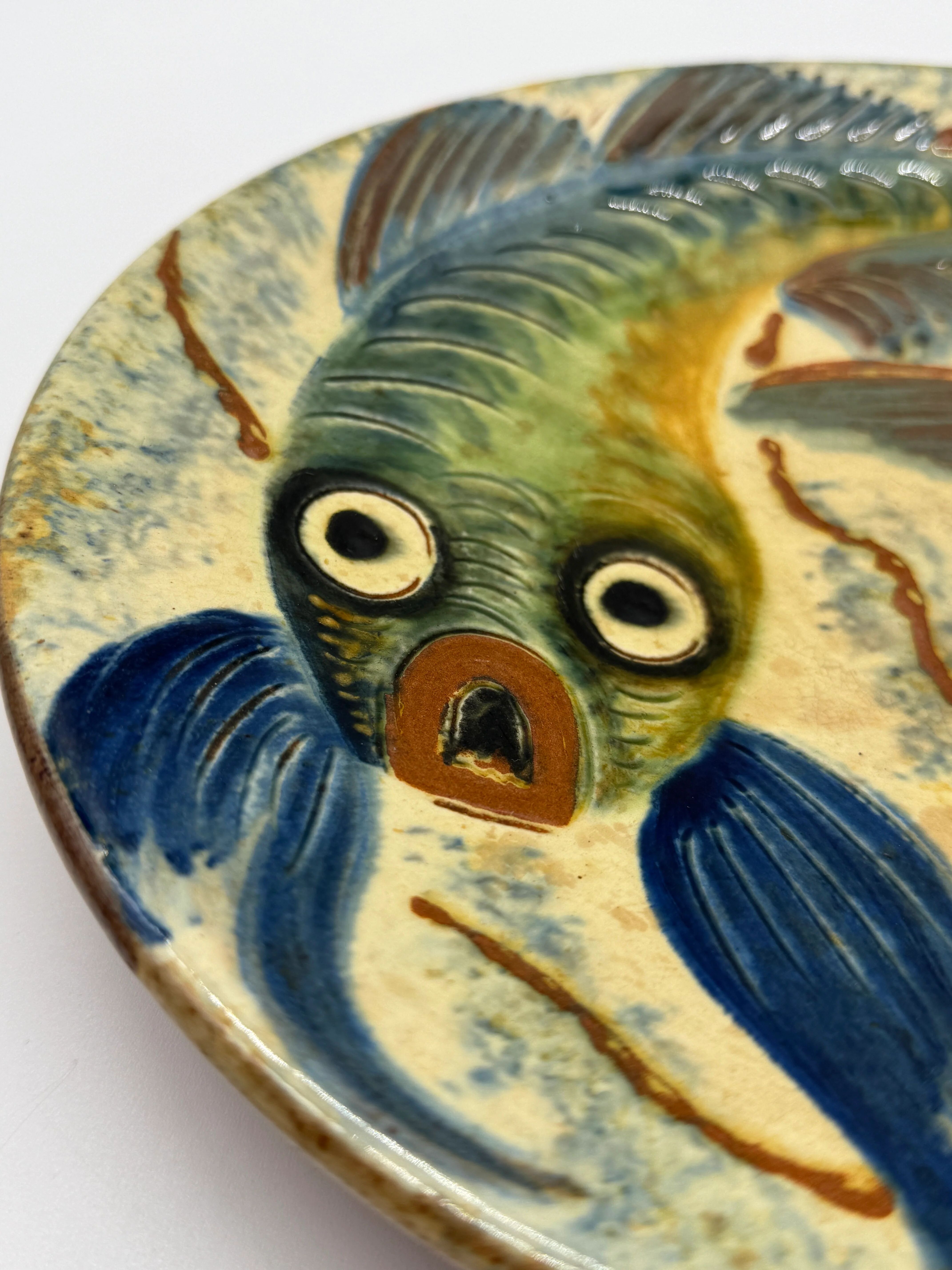 Wall plate fish – Puigdemont ceramic, 1960s