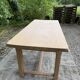 Table de ferme rénové 180cm double tiroir