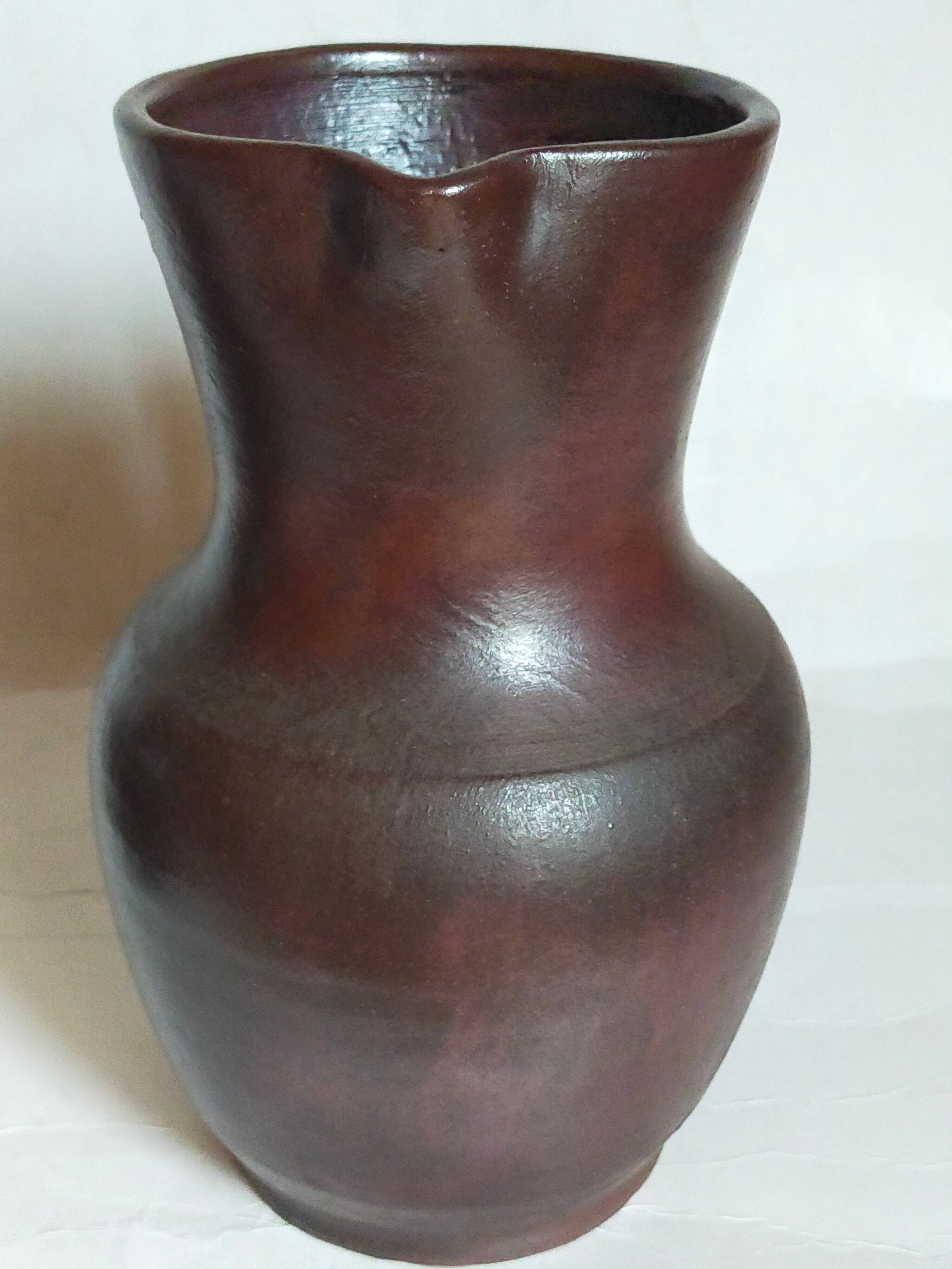 Duo of pottery by Jean Dubost in vintage Noron stoneware