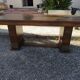 Art Deco dining table in solid oak – in the style of Dudouyt