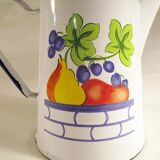 Retro style enamelled coffee maker