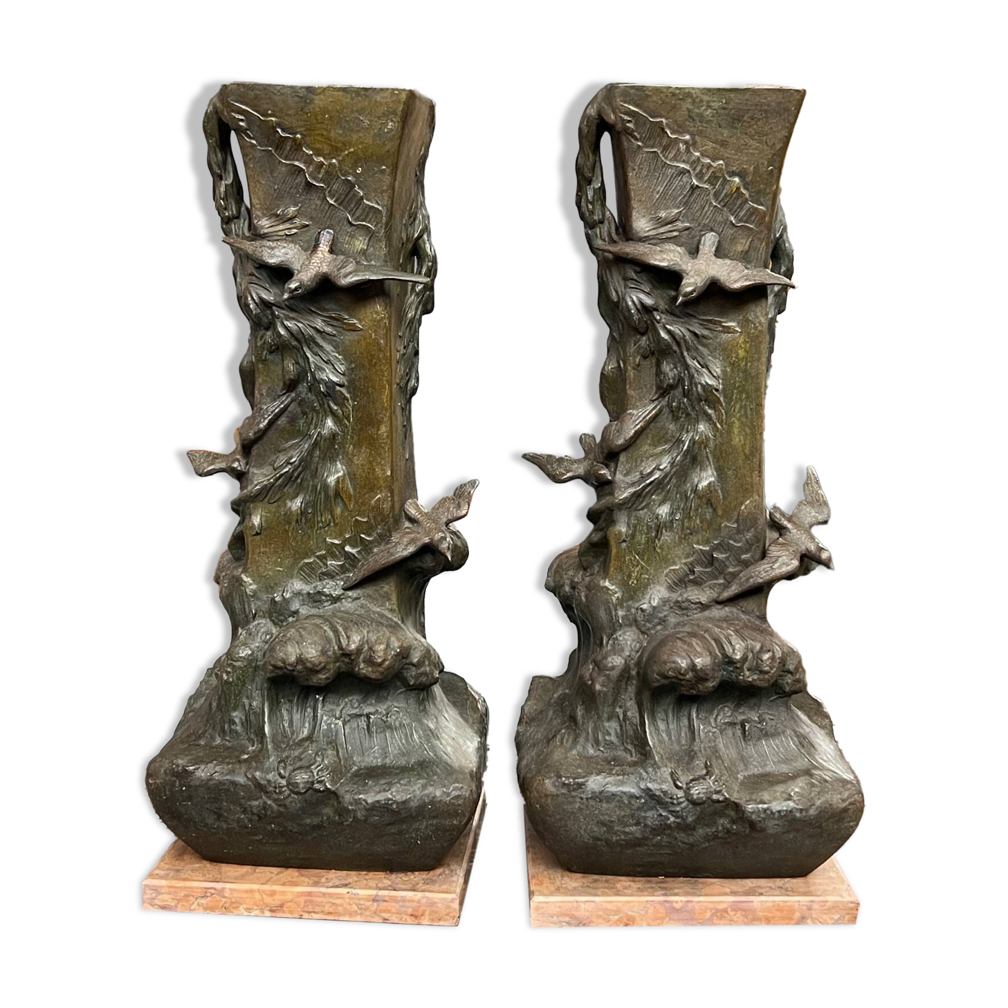 Pair of Art Nouveau vases.