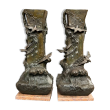 Pair of Art Nouveau vases.