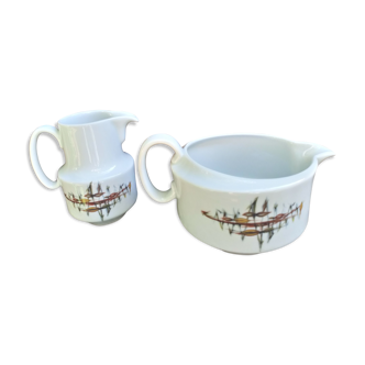 Two luxury French porcelain milk pots