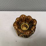 Bougeoir en glaçure dorée par le céramiste danois Michael Andersen