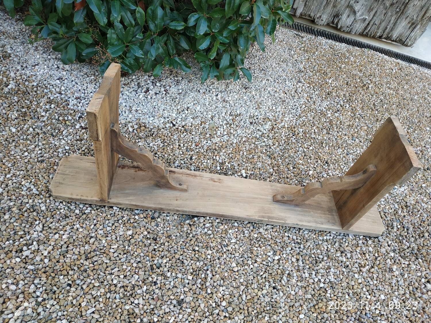 Wooden bench
