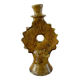 Yellow terracotta candle holder