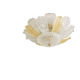 Vintage Murano chandelier/ceiling light with 16 white and amber leaves.