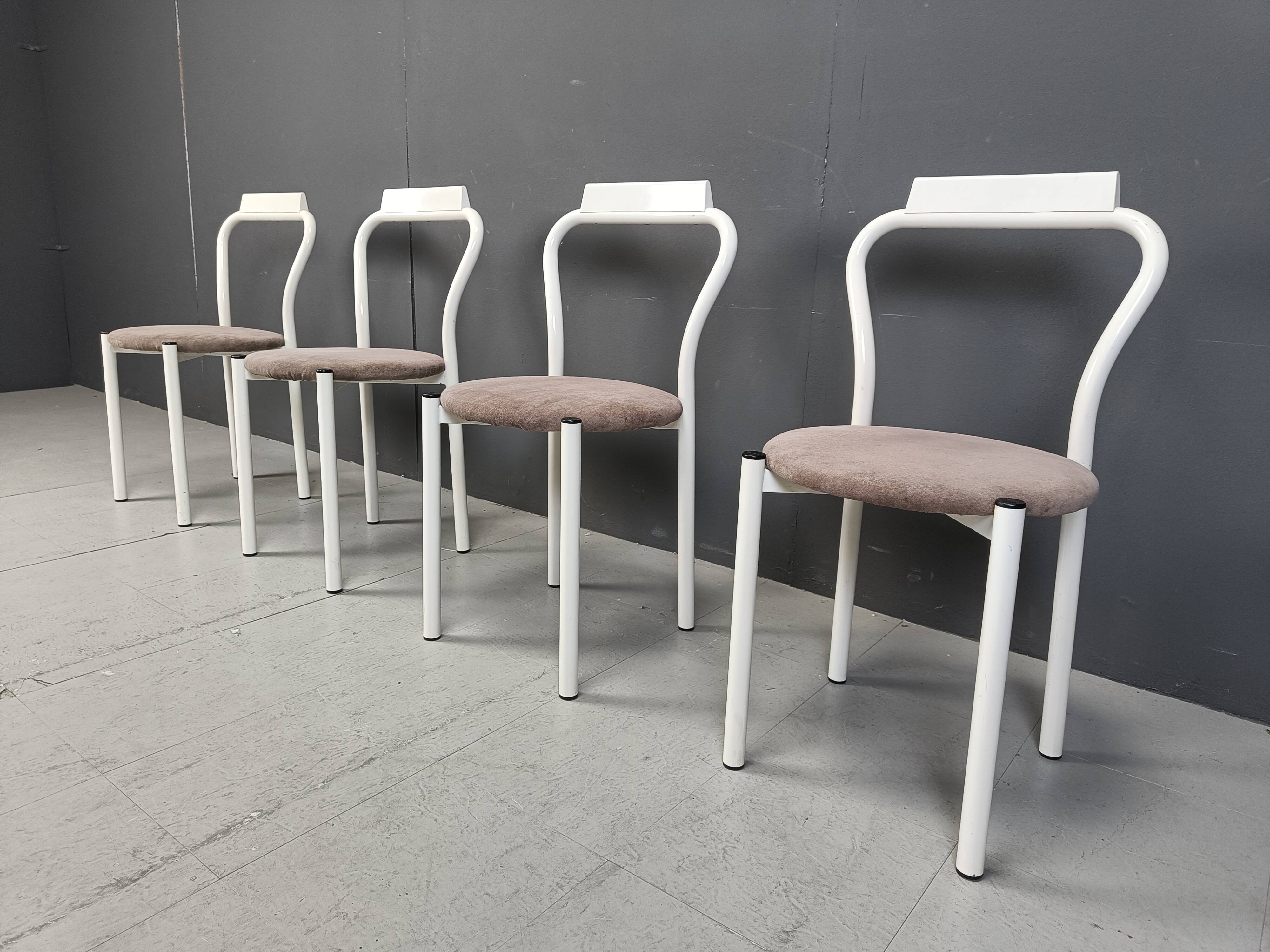 Set of 4 calligaris dining chairs, 1980s