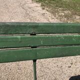 1900 green folding garden bench