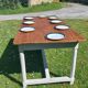 Wooden farmhouse table