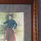 Framed Militaria 1932 large portrait of a Tunisian sharpshooter signed 66 cm X 55 cm