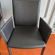4 leather Twiggy chairs by Gebrüder Thonet