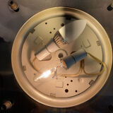 Vintage 70's wall light in white Murano glass