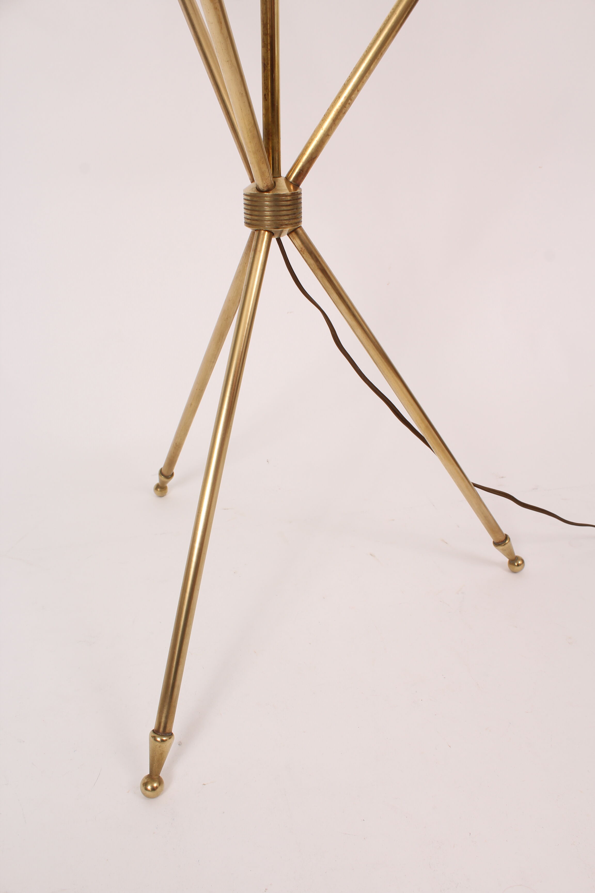 Brass tripod floor lamp Maison Jansen