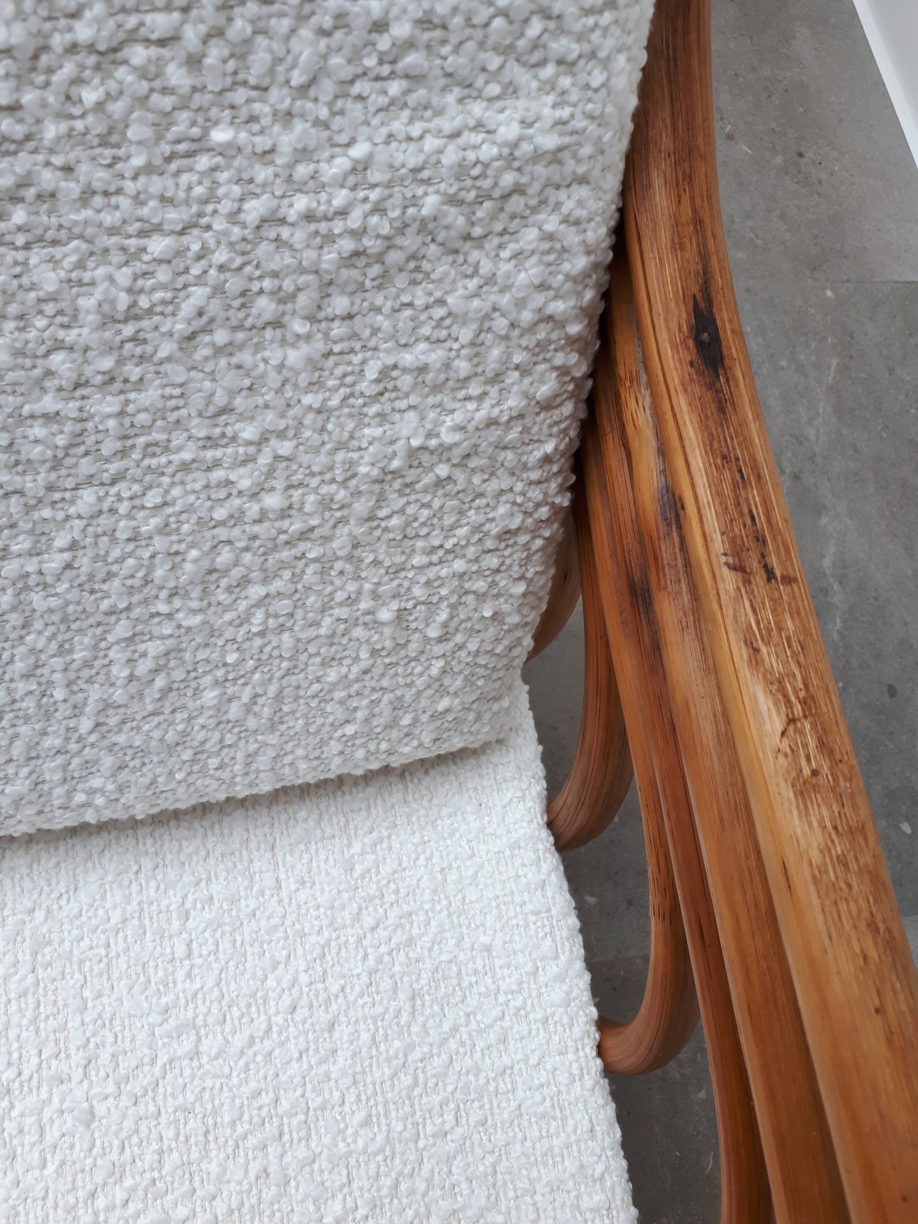 60s rattan armchair buckle