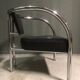 A pair of petite low armchairs by ronald cecil sportes for lumen center, 1987
