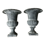 Pair of Medici style Planter Vases Anthracite Grey.