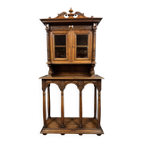 Superb Renaissance style walnut display cabinet circa 1850