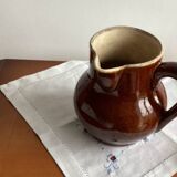 Enamelled stoneware pitcher