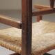 Wicker armchair in solid wood, handcrafted, France, around 1950.