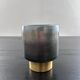 Glass and brass tealight holder