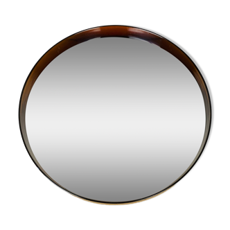 Miroir rond Syla 710 cerclage ambré