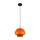 Suspension en verre orange du milieu du siècle