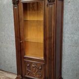 Display cabinet / Antique Renaissance-style bookcase – Carved wood – H 190 cm
