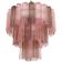 Fume’ and pink “tronchi” murano glass chandelier d60-3l