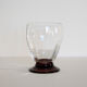 Set of 8 art deco wine or water glasses and red-brown coloured foot